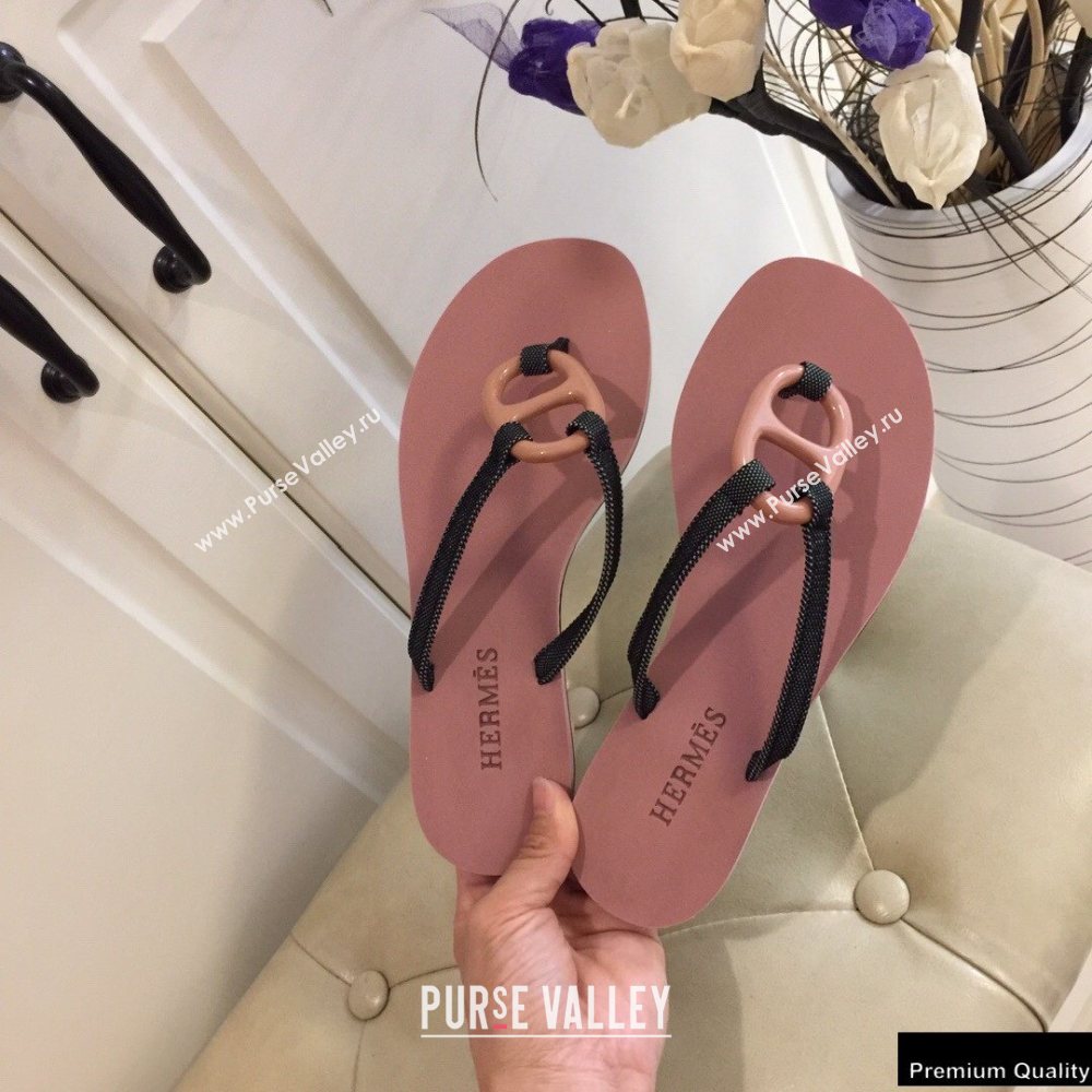 Hermes Kala Nera Chaine Dancre Flip Flops Thongs Sandals 10 (modeng-20122422)