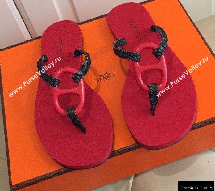 Hermes Kala Nera Chaine Dancre Flip Flops Thongs Sandals 07 (modeng-20122419)