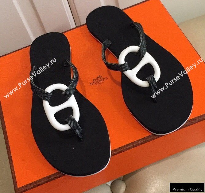 Hermes Kala Nera Chaine Dancre Flip Flops Thongs Sandals 05 (modeng-20122417)