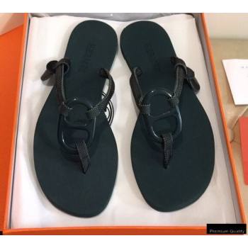 Hermes Kala Nera Chaine Dancre Flip Flops Thongs Sandals 01 (modeng-20122413)