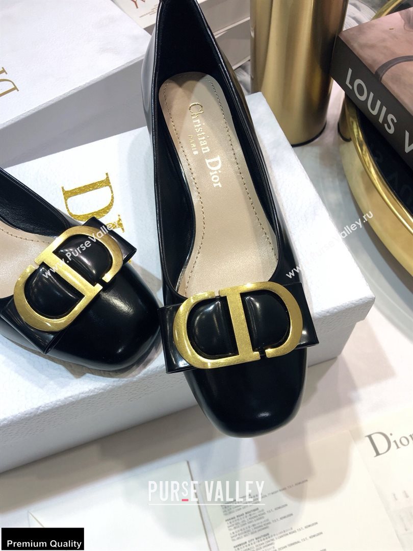 Dior Heel 3.5cm 30 Montaigne Pumps Calfskin Black 2021 (jincheng-20122312)