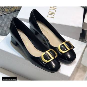 Dior Heel 3.5cm 30 Montaigne Pumps Calfskin Black 2021 (jincheng-20122312)