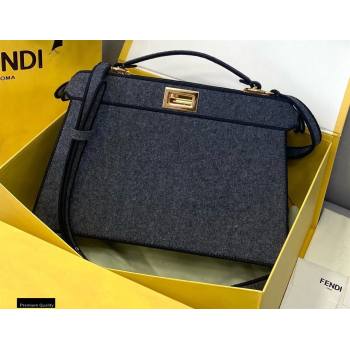 Fendi Gray Flannel Peekaboo ISEEU East-West Bag 2021 (chaoliu-20122617)