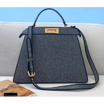 Fendi Gray Flannel Peekaboo ISEEU Medium Bag 2021 (chaoliu-20122616)