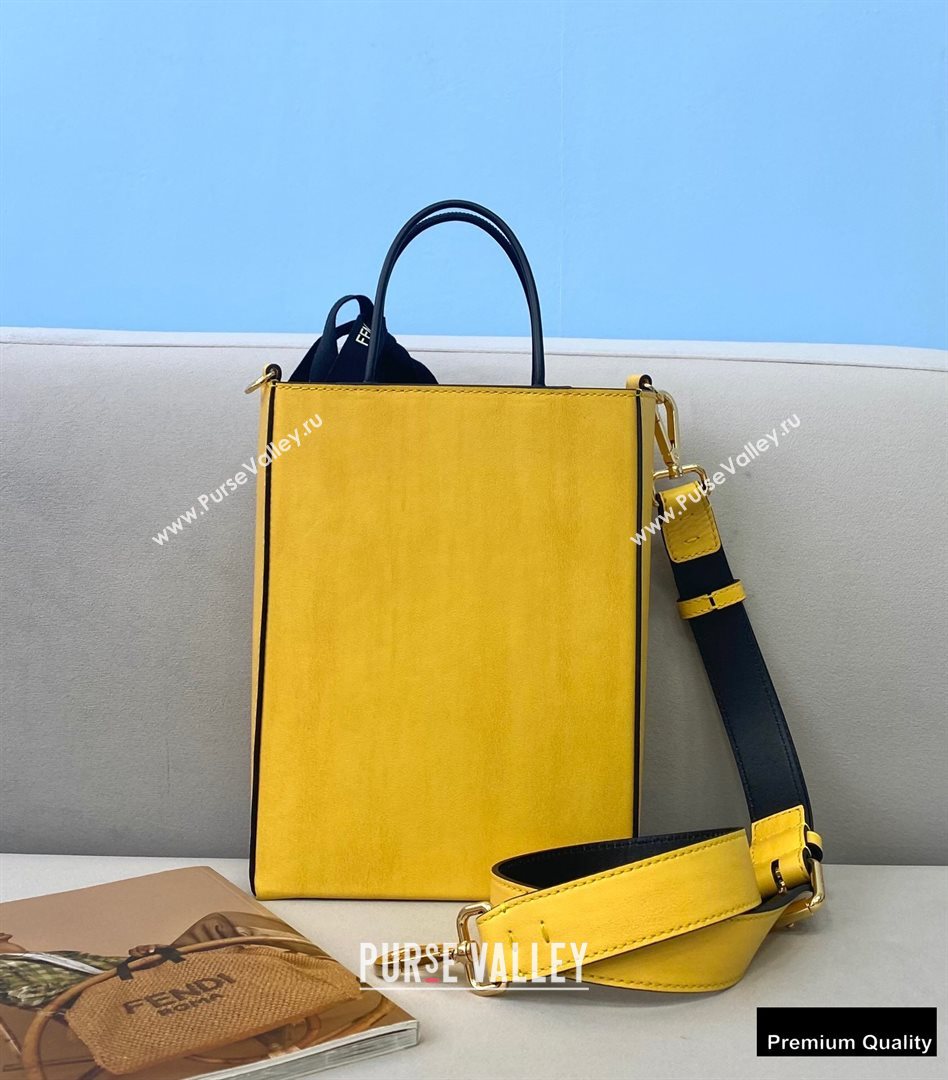 Fendi Leather Pack Small Shopping Bag Yellow 2020 (chaoliu-20120834)