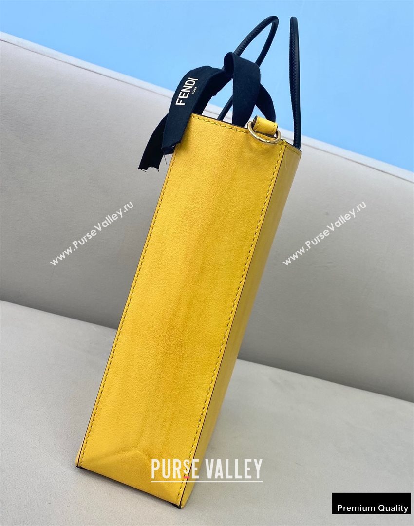 Fendi Leather Pack Small Shopping Bag Yellow 2020 (chaoliu-20120834)