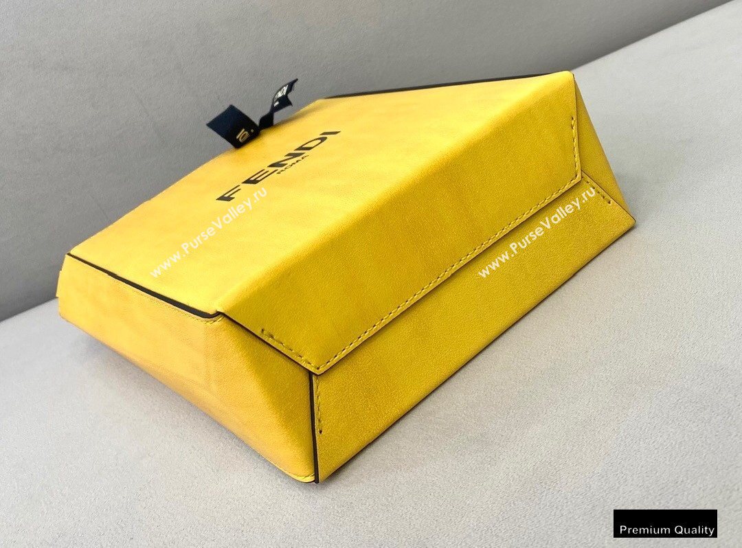 Fendi Leather Pack Small Shopping Bag Yellow 2020 (chaoliu-20120834)