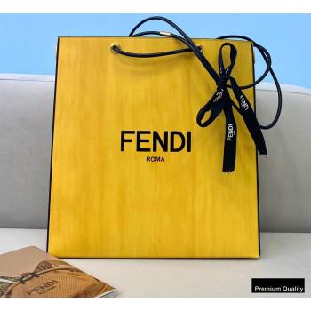 Fendi Leather Pack Medium Shopping Bag Yellow 2021 (chaoliu-20122601)