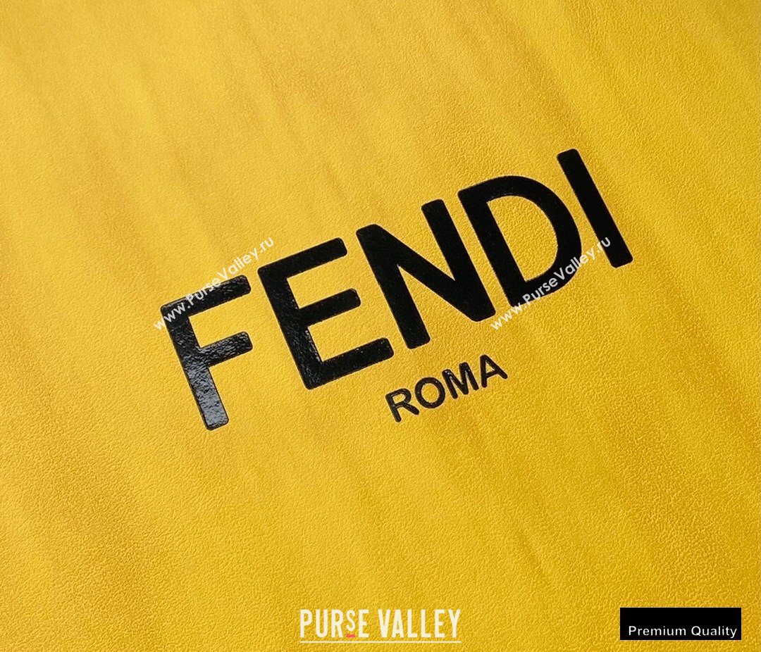 Fendi Leather Pack Medium Shopping Bag Yellow 2021 (chaoliu-20122601)