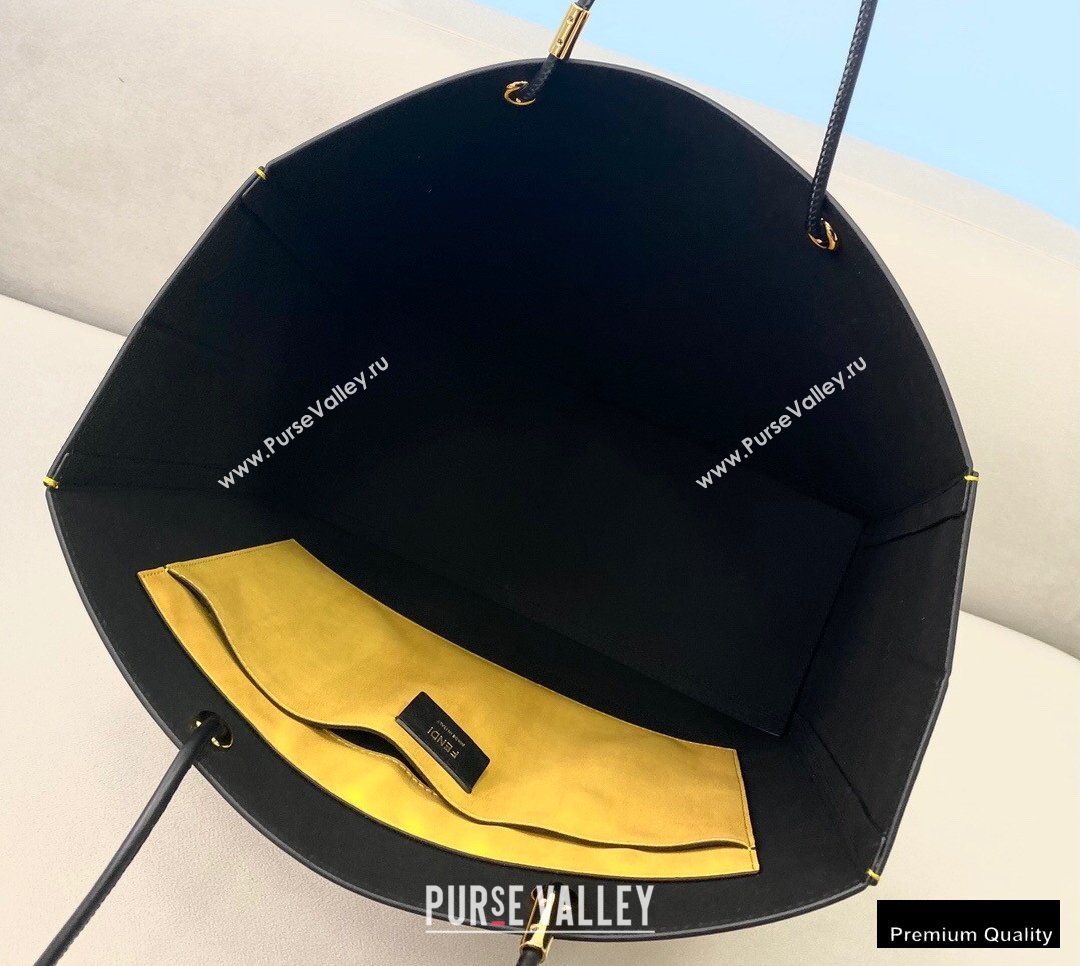 Fendi Leather Pack Medium Shopping Bag Yellow 2021 (chaoliu-20122601)