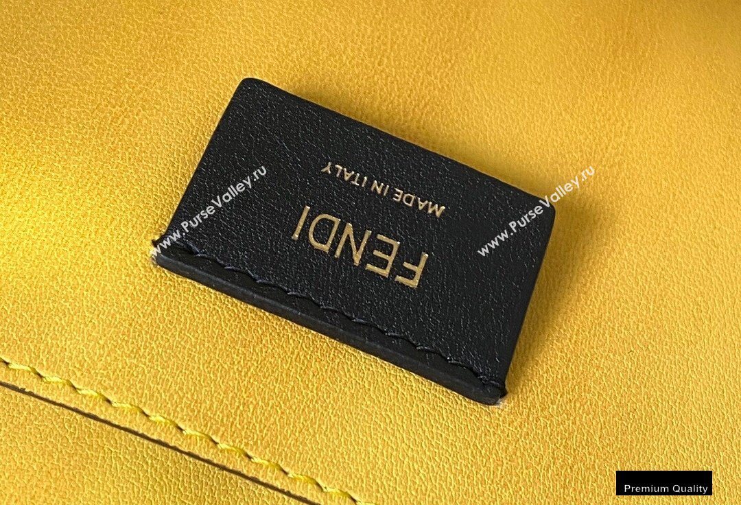 Fendi Leather Pack Medium Shopping Bag Yellow 2021 (chaoliu-20122601)