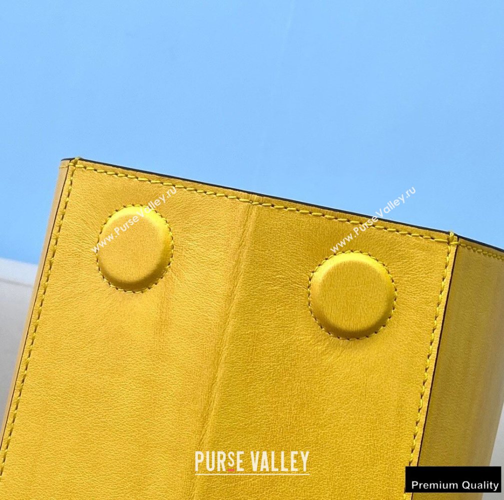 Fendi Leather Pack Medium Shopping Bag Yellow 2021 (chaoliu-20122601)