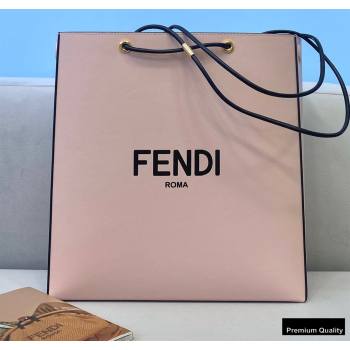 Fendi Leather Pack Medium Shopping Bag Pale Pink 2021 (chaoliu-20122602)