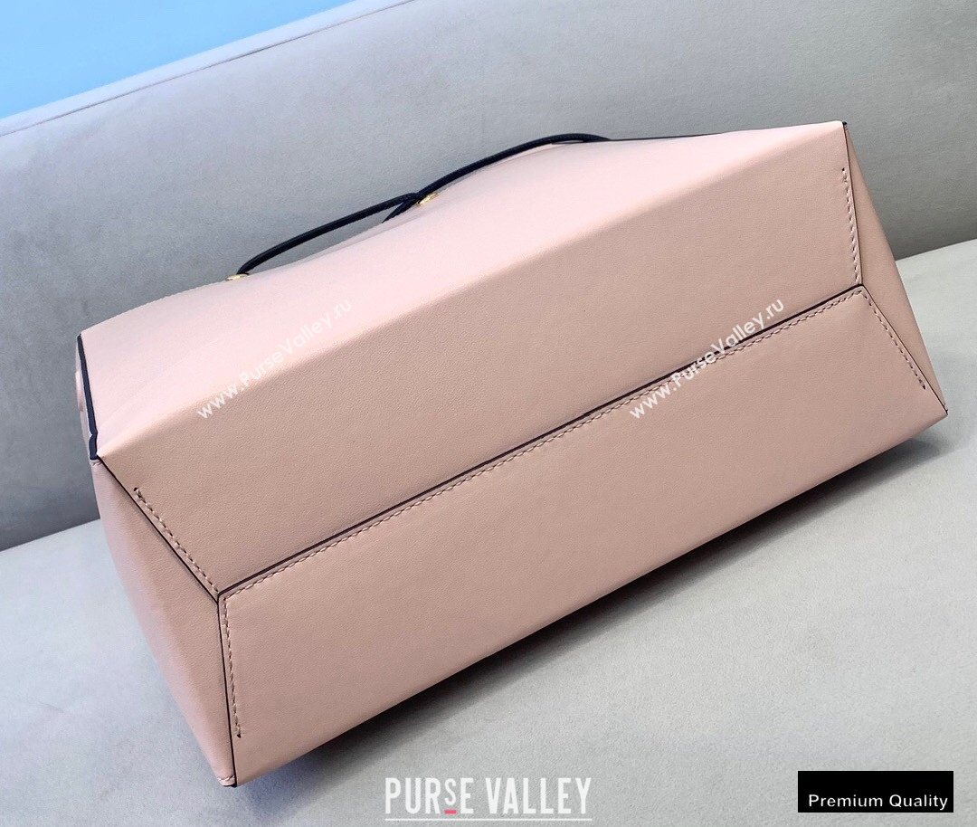 Fendi Leather Pack Medium Shopping Bag Pale Pink 2021 (chaoliu-20122602)