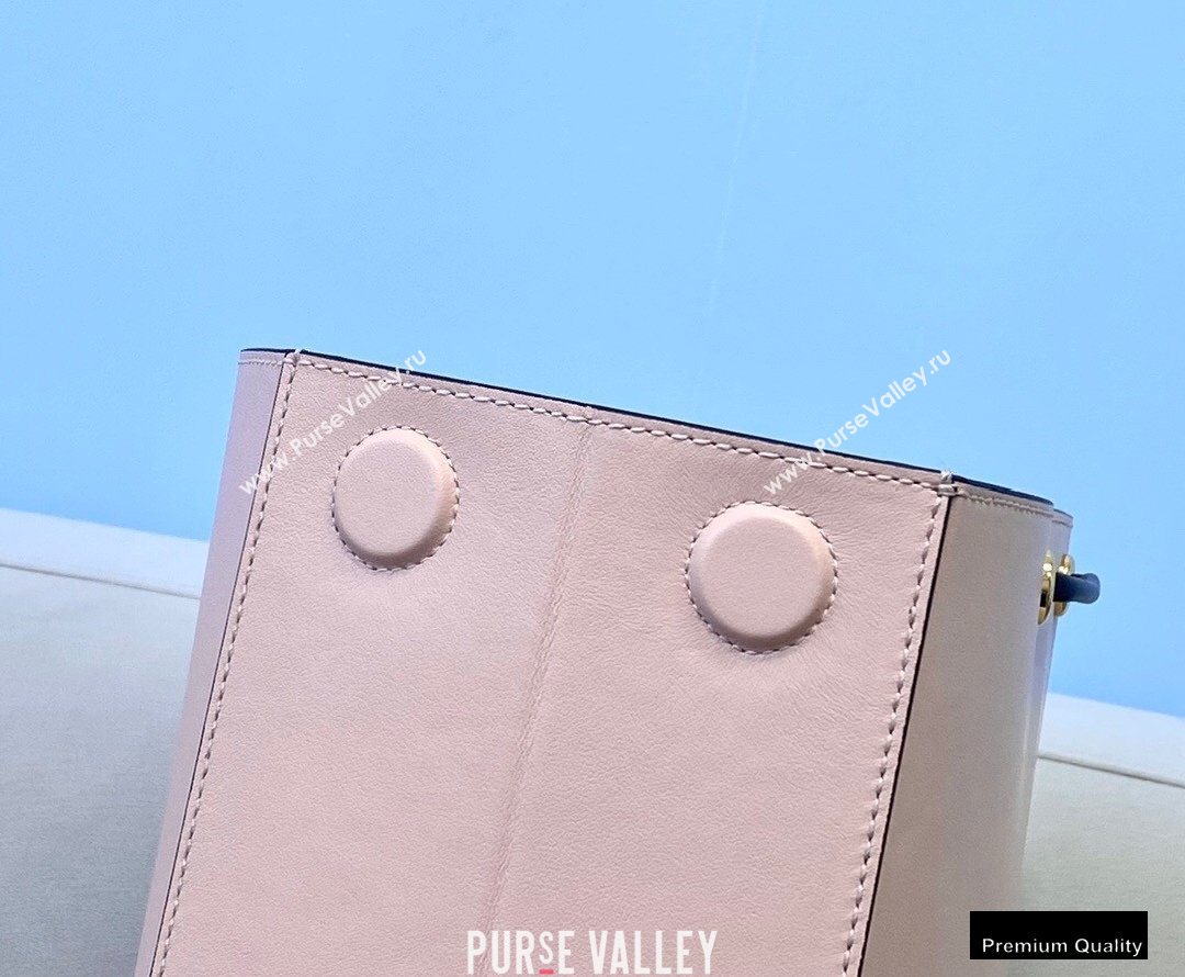 Fendi Leather Pack Medium Shopping Bag Pale Pink 2021 (chaoliu-20122602)