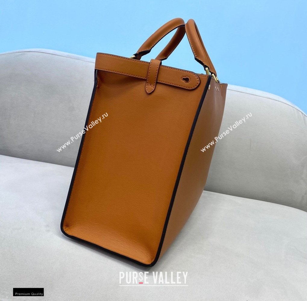 Fendi Leather Medium Peekaboo X-Tote Shopper Bag Brown 2020 (chaoliu-20122622)