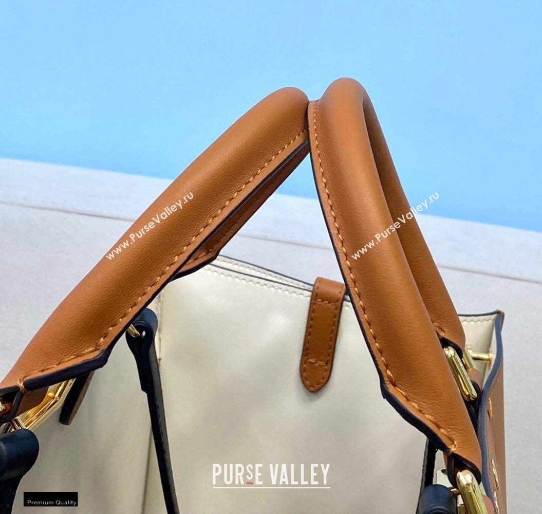 Fendi Leather Medium Peekaboo X-Tote Shopper Bag Brown 2020 (chaoliu-20122622)