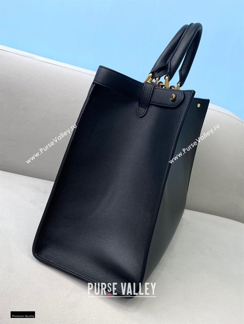 Fendi Leather Medium Peekaboo X-Tote Shopper Bag Black 2020 (chaoliu-20122621)