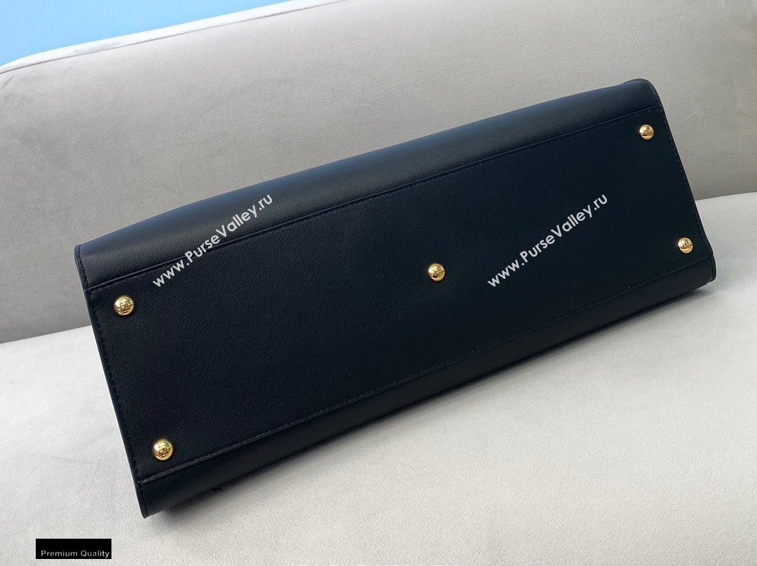 Fendi Leather Medium Peekaboo X-Tote Shopper Bag Black 2020 (chaoliu-20122621)