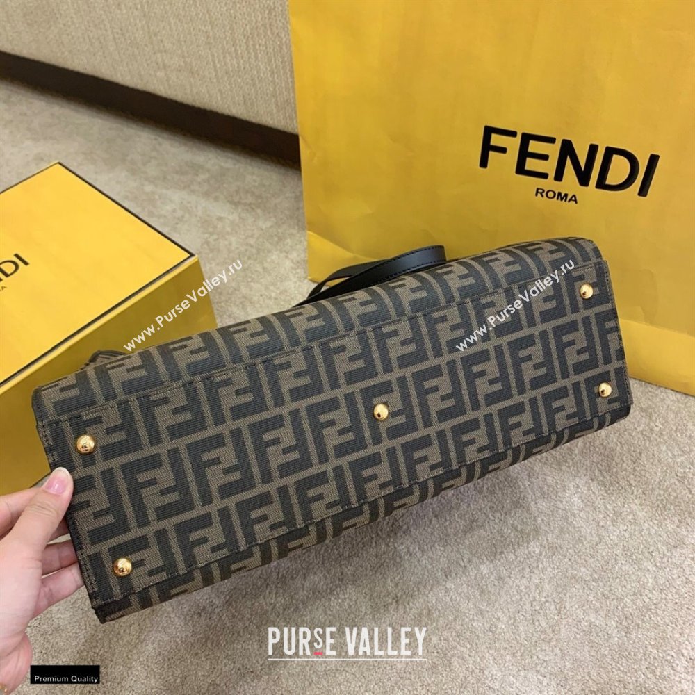 Fendi Medium Peekaboo X-Tote Shopper Bag FF Fabric 2020 (boxini-20122619)