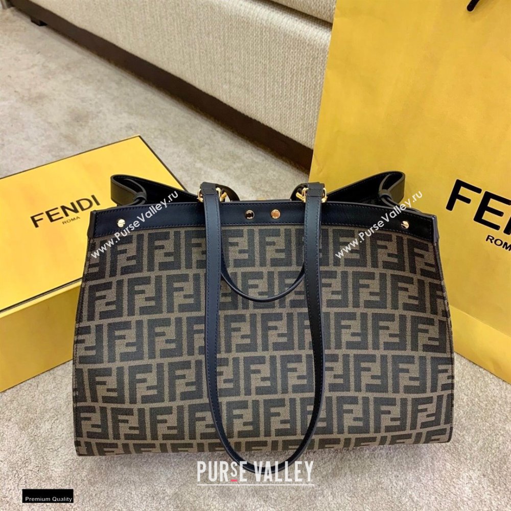 Fendi Medium Peekaboo X-Tote Shopper Bag FF Fabric 2020 (boxini-20122619)