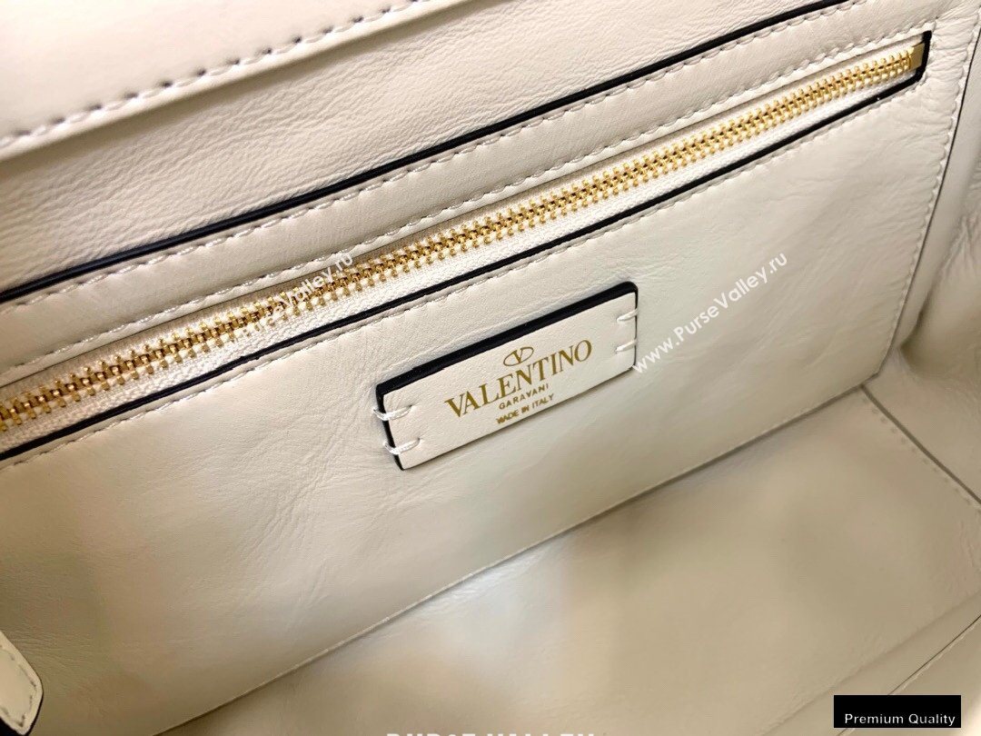 Valentino Large Roman Stud Nappa Chain Bag White 2021 (jindong-20122802)