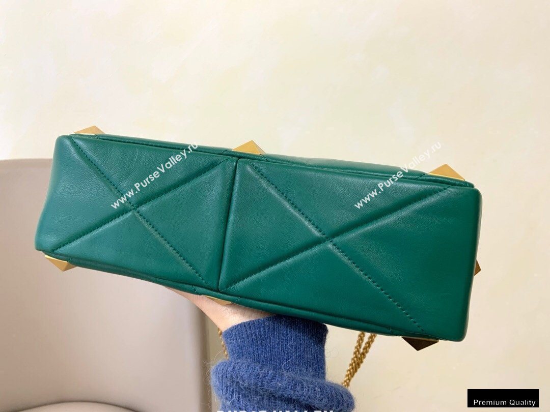 Valentino Large Roman Stud Nappa Chain Bag Green 2021 (jindong-20122804)