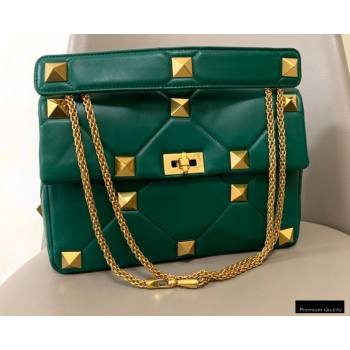 Valentino Large Roman Stud Nappa Chain Bag Green 2021 (jindong-20122804)