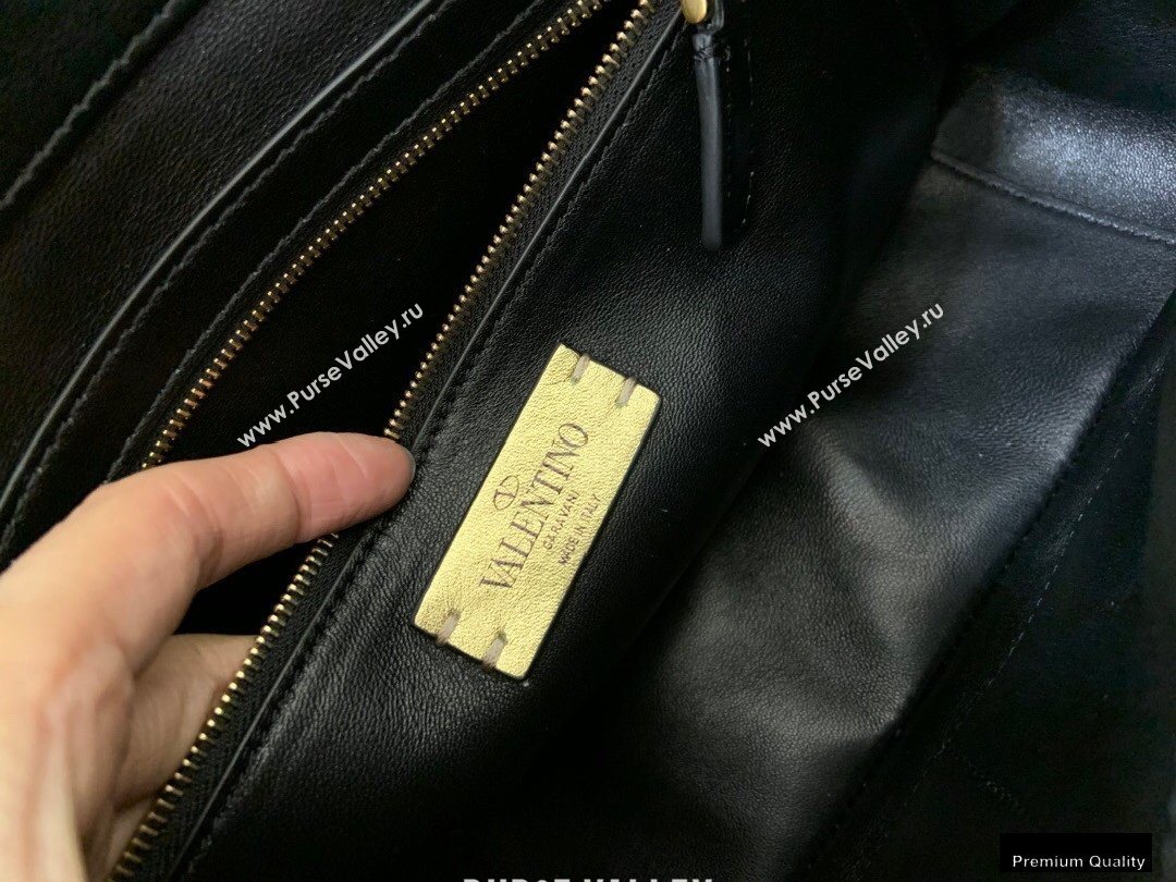 Valentino Large Roman Stud Nappa Chain Bag Black 2021 (jindong-20122801)