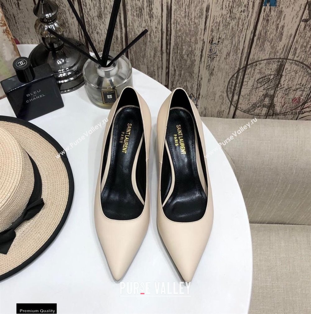 Saint Laurent Heel 5.5cm Anais Pumps Creamy (modeng-20122947)