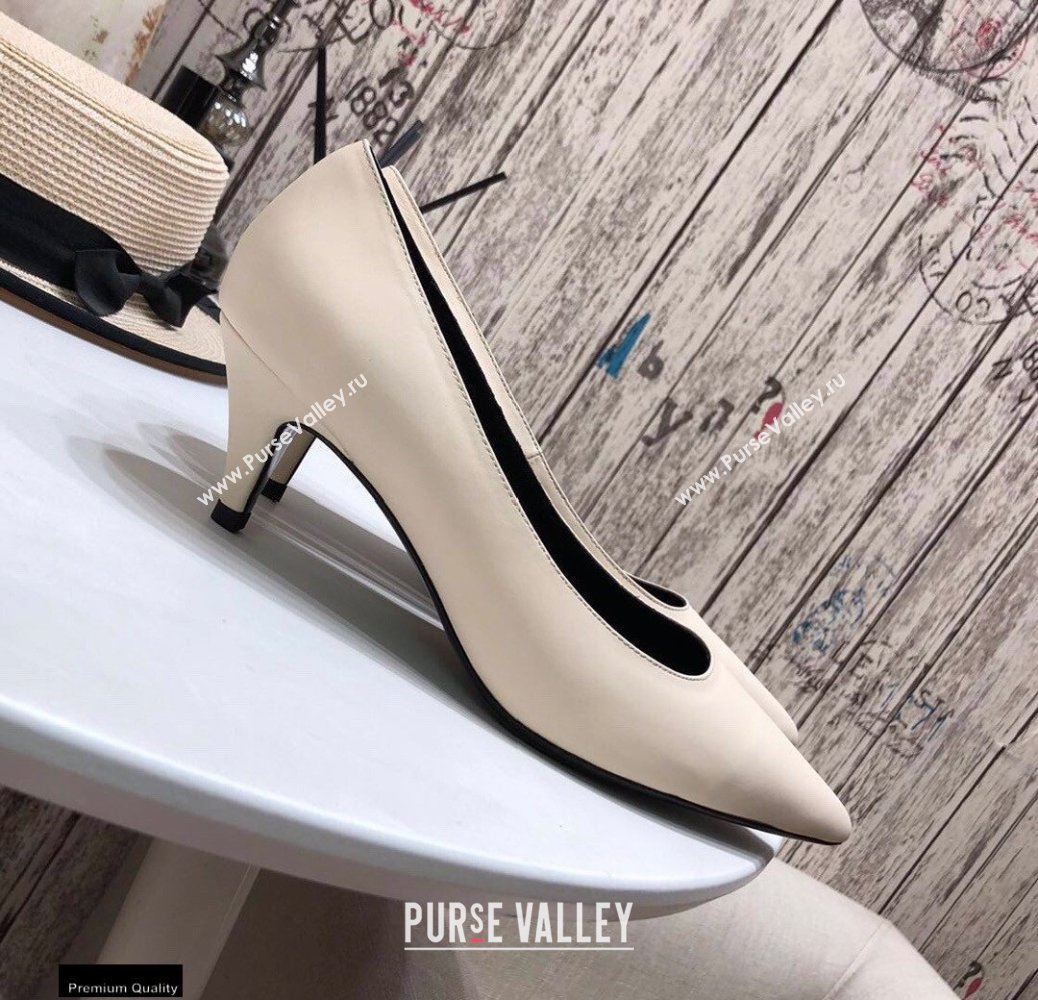 Saint Laurent Heel 5.5cm Anais Pumps Creamy (modeng-20122947)