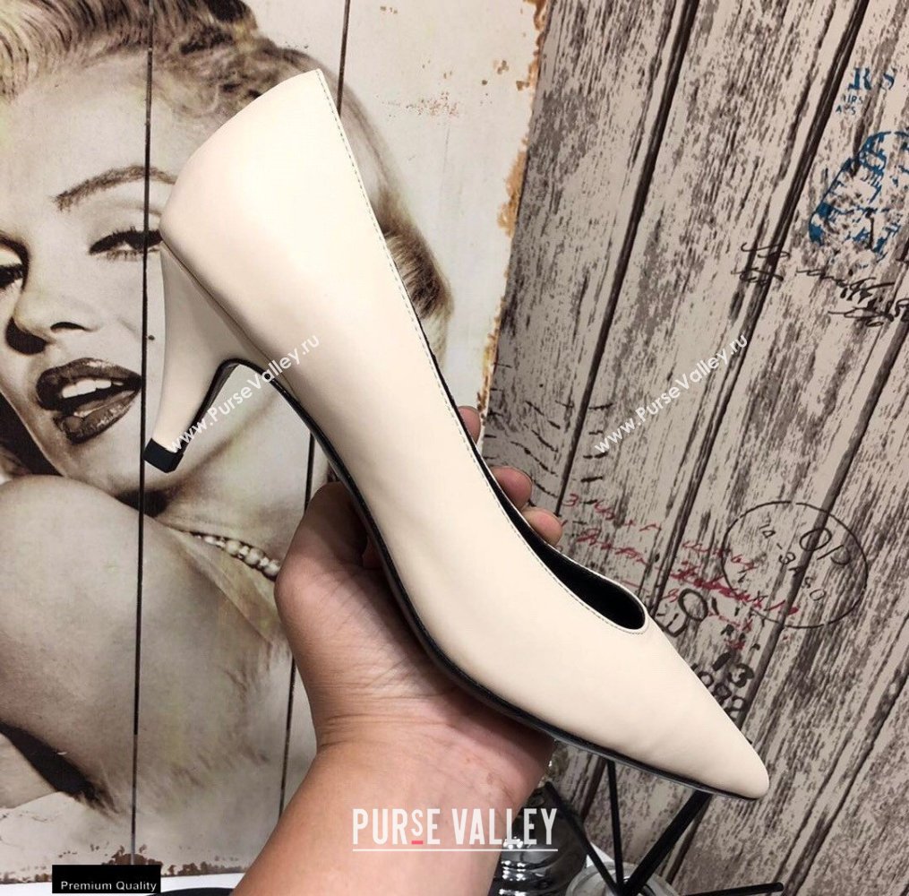 Saint Laurent Heel 5.5cm Anais Pumps Creamy (modeng-20122947)