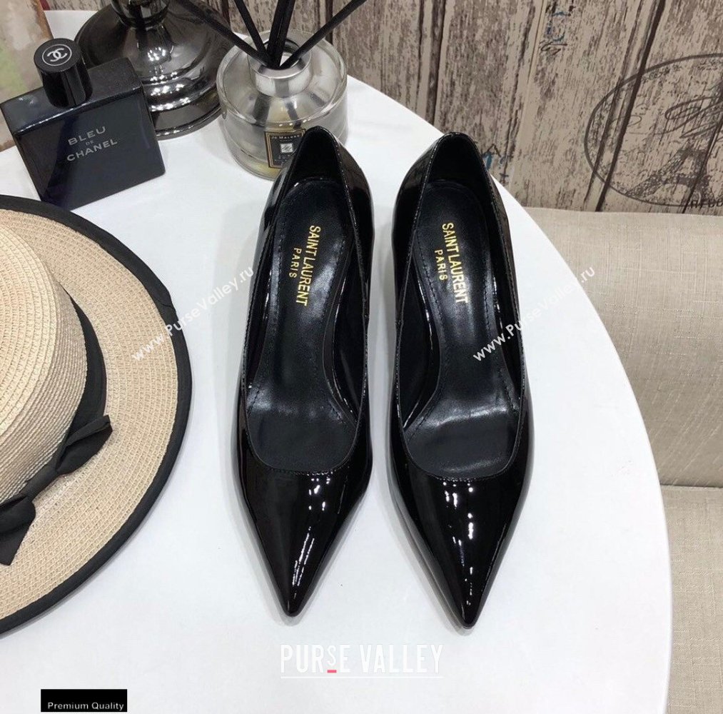 Saint Laurent Heel 5.5cm Anais Pumps Patent Black (modeng-20122946)