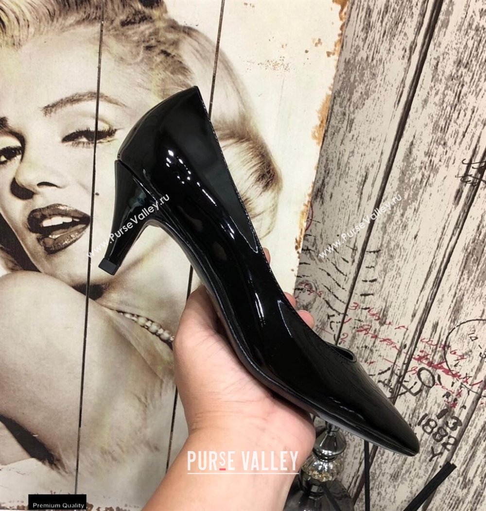 Saint Laurent Heel 5.5cm Anais Pumps Patent Black (modeng-20122946)