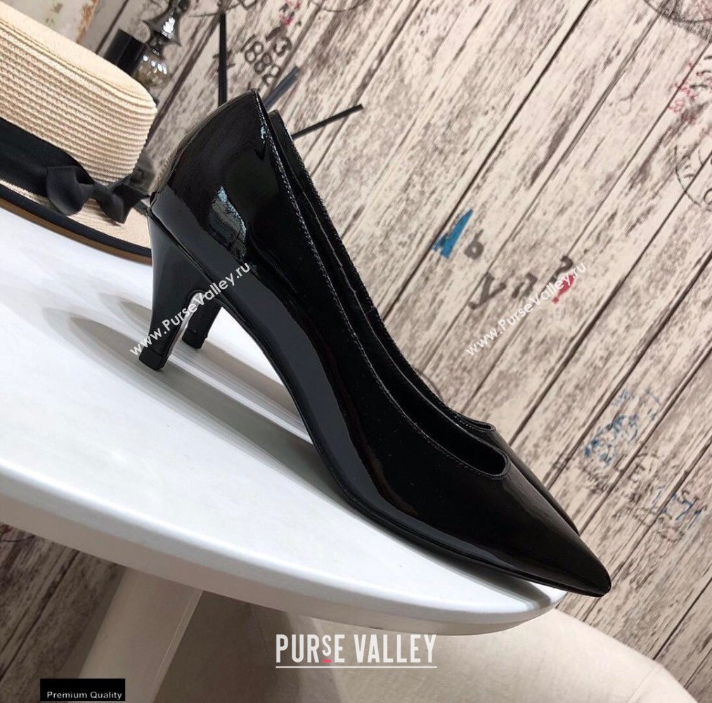 Saint Laurent Heel 5.5cm Anais Pumps Patent Black (modeng-20122946)