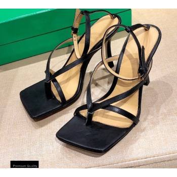 Bottega Veneta Heel 9cm Square Sole Ankle-strap Stretch Sandals Black 2021 (modeng-20123001)