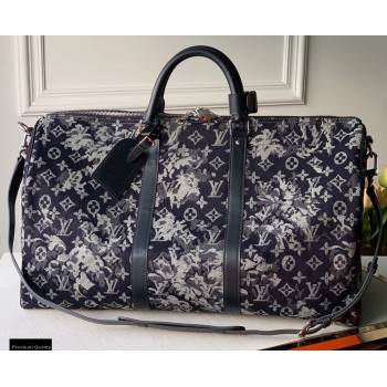 Louis Vuitton Monogram Tapestry Canvas Keepall Bandoulière 50 Bag M57285 2021 (kiki-20123101)