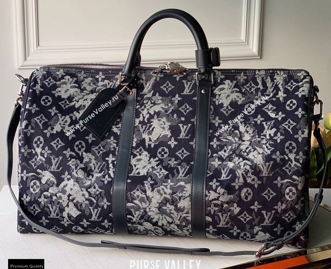 Louis Vuitton Monogram Tapestry Canvas Keepall Bandoulière 50 Bag M57285 2021 (kiki-20123101)