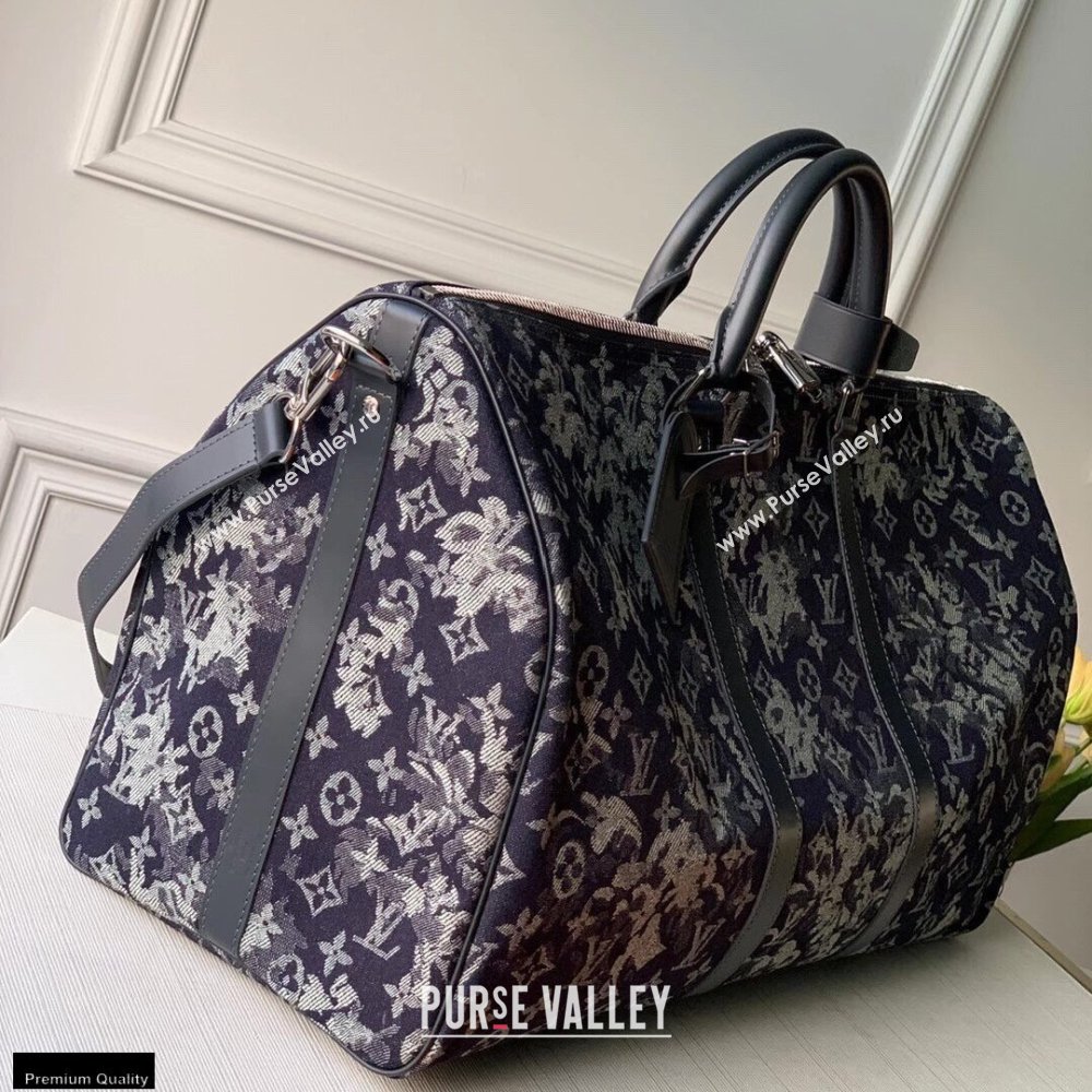 Louis Vuitton Monogram Tapestry Canvas Keepall Bandoulière 50 Bag M57285 2021 (kiki-20123101)