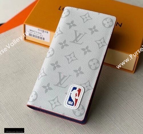 Louis Vuitton Monogram Canvas LVxNBA Brazza Wallet M80106 White (kiki-20123141)