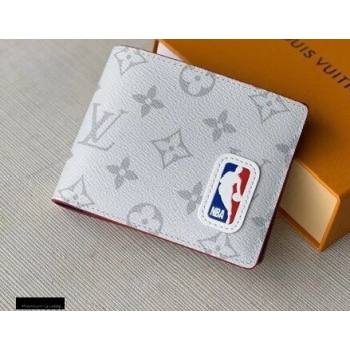 Louis Vuitton Monogram Canvas LVxNBA Multiple Wallet M80105 White (kiki-20123143)