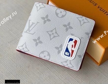 Louis Vuitton Monogram Canvas LVxNBA Multiple Wallet M80105 White (kiki-20123143)