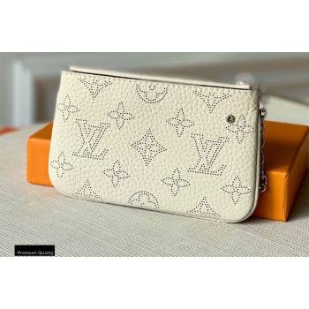 Louis Vuitton Mahina Leather Key Pouch Creme Beige (kiki-20123148)