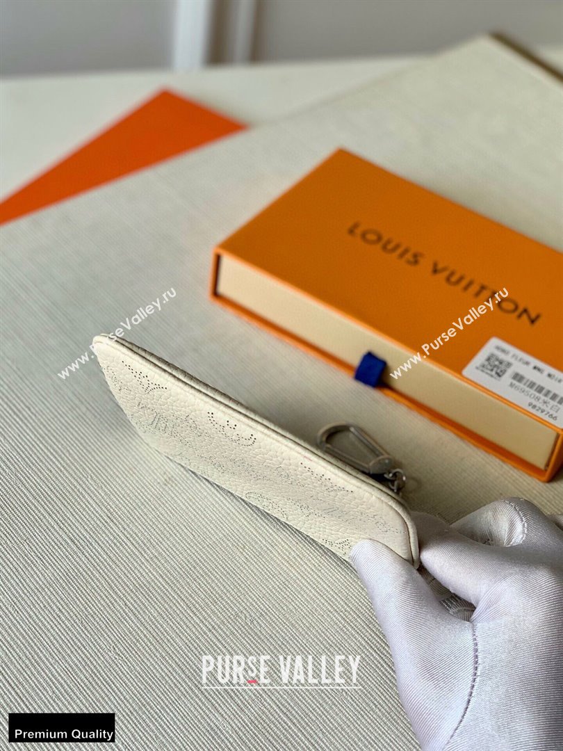 Louis Vuitton Mahina Leather Key Pouch Creme Beige (kiki-20123148)