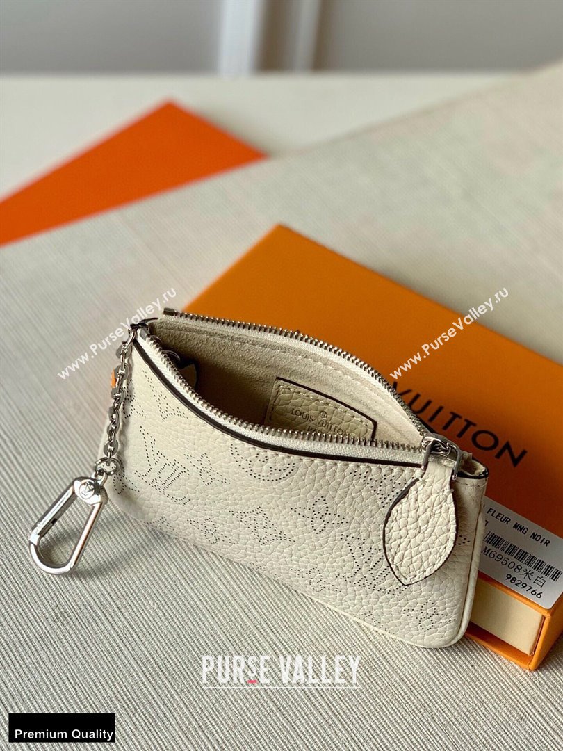 Louis Vuitton Mahina Leather Key Pouch Creme Beige (kiki-20123148)