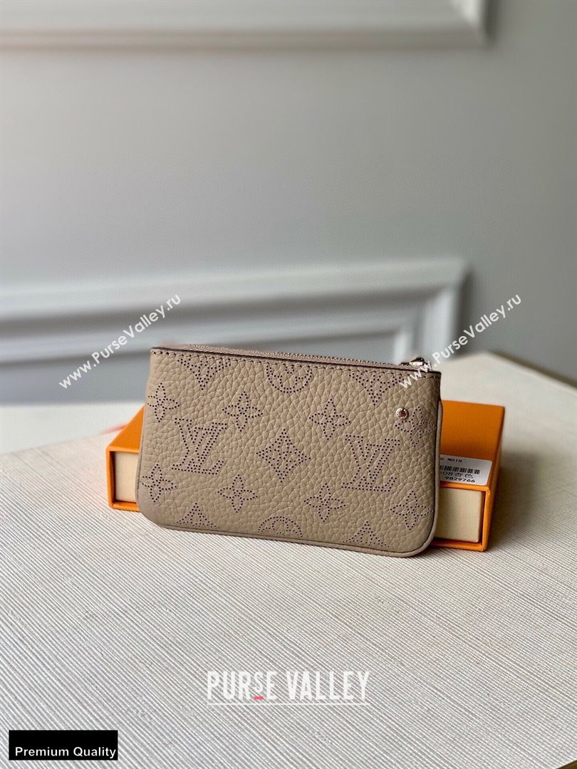 Louis Vuitton Mahina Leather Key Pouch Galet (kiki-20123149)