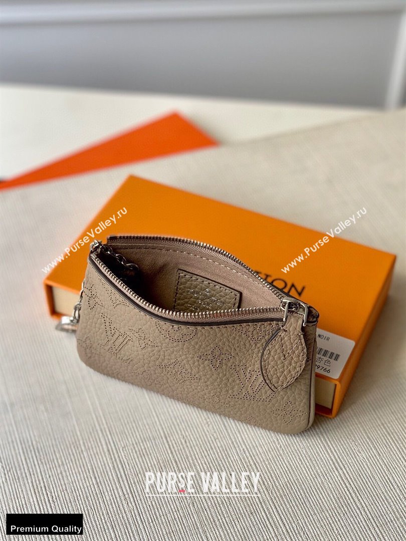 Louis Vuitton Mahina Leather Key Pouch Galet (kiki-20123149)