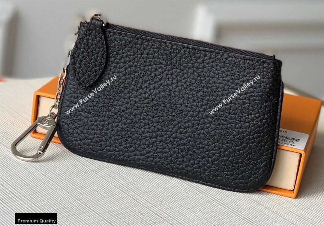 Louis Vuitton Mahina Leather Key Pouch M69532 Black (kiki-20123150)