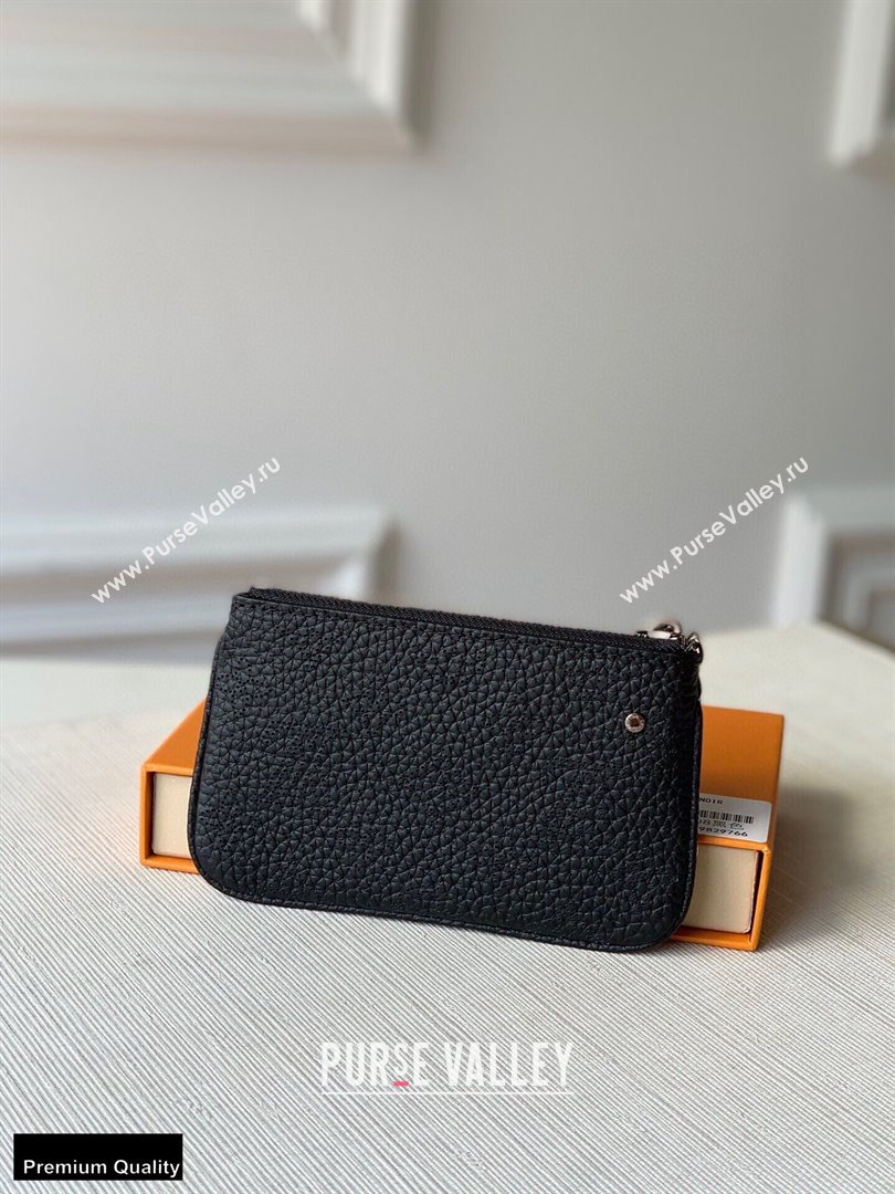 Louis Vuitton Mahina Leather Key Pouch M69532 Black (kiki-20123150)