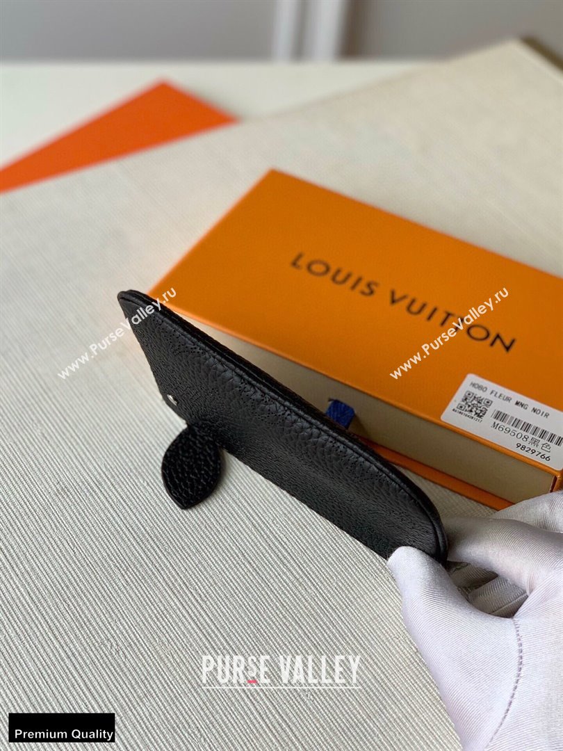 Louis Vuitton Mahina Leather Key Pouch M69532 Black (kiki-20123150)